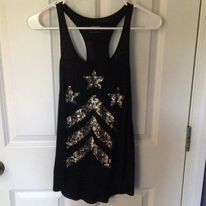 Black and gold tank top